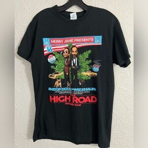 Snoop Dogg & Wiz Khalifa The High Road Summer Tour Tee 2016 2-sided MEDIUM